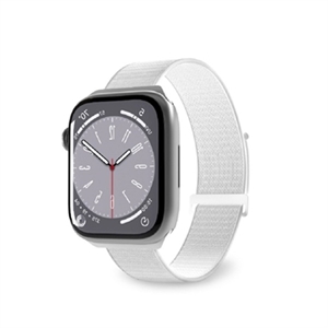 Puro - Hvid Nylon Rem til Apple Watch Ultra/45/44 & 42mm