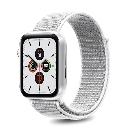 Puro - Lys Grå Nylon Rem til Apple Watch Ultra/45/44 & 42mm