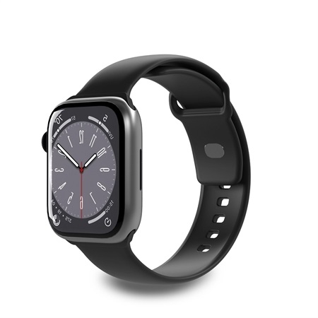 Puro - Sort Silikone Rem til Apple Watch 41/40 & 38mm