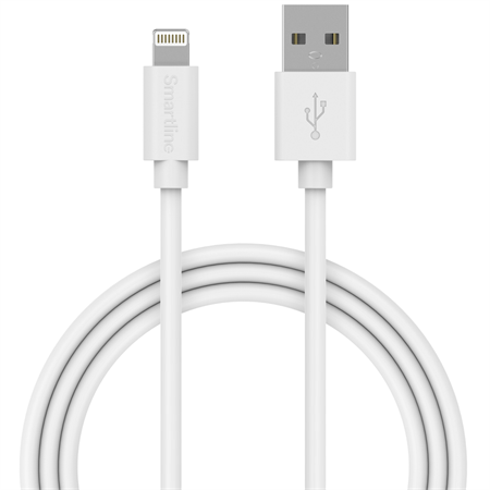 Smartline - Lightning 3m USB-A - Hvid