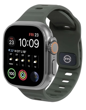 Mobile Origin - Oliven Grøn Silikone Rem til Apple Watch 49/45/44 & 42mm