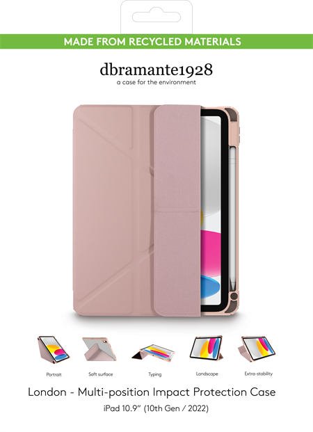 iPad 10,9" (10th Gen/ 2022) dbramante1928 London Cover - Pink Sand