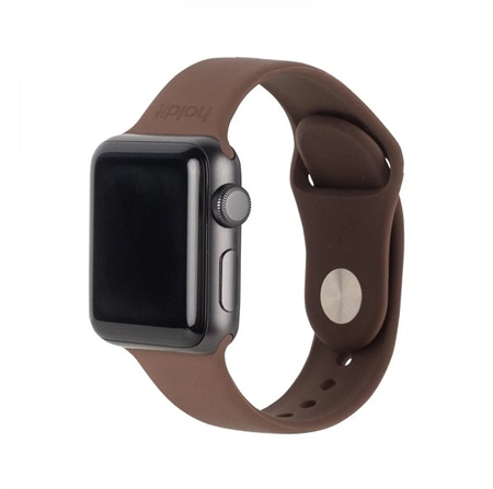 Holdit - Brun Silikone Rem til Apple Watch Ultra/45/44 & 42mm