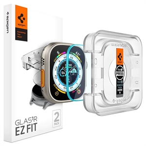 Spigen - Beskyttelses Glas tR EZ Fit til Apple Watch Ultra 2 & Ultra 49mm (2 Pak)