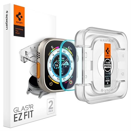 Spigen - Beskyttelses Glas tR EZ Fit til Apple Watch Ultra 2 & Ultra 49mm (2 Pak)