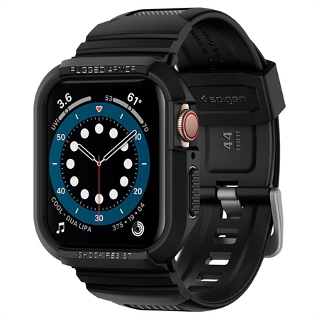 Spigen - Rugged Armor Rem m. Beskyttelses Case til Apple Watch 45 & 44mm