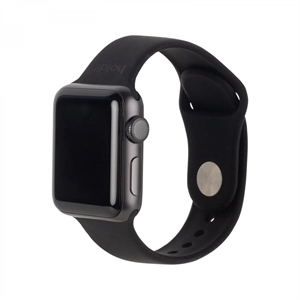 Holdit - Sort Silikone Rem til Apple Watch 41/40 & 38mm